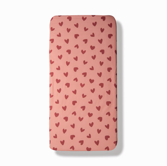 Fitted sheet HeartLand, 100% organic cotton, top view