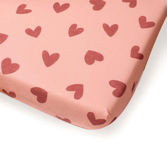 Fitted sheet HeartLand, 100% organic cotton, top view